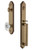 Grandeur Hardware - Arc One-Piece Handleset with D Grip and Biarritz Knob in Vintage Brass - ARCDGRBIA - 843585