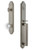 Grandeur Hardware - Arc One-Piece Handleset with D Grip and Bordeaux Knob in Satin Nickel - ARCDGRBOR - 843620