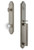 Grandeur Hardware - Arc One-Piece Handleset with D Grip and Bordeaux Knob in Satin Nickel - ARCDGRBOR - 843621