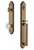 Grandeur Hardware - Arc One-Piece Dummy Handleset with D Grip and Bordeaux Knob in Vintage Brass - ARCDGRBOR - 848442