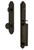 Grandeur Hardware - Arc One-Piece Handleset with D Grip and Bouton Knob in Timeless Bronze - ARCDGRBOU - 843690