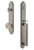 Grandeur Hardware - Arc One-Piece Handleset with D Grip and Bouton Knob in Satin Nickel - ARCDGRBOU - 843679