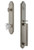 Grandeur Hardware - Arc One-Piece Handleset with D Grip and Chambord Knob in Satin Nickel - ARCDGRCHM - 843798