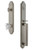 Grandeur Hardware - Arc One-Piece Dummy Handleset with D Grip and Chambord Knob in Satin Nickel - ARCDGRCHM - 848507