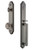 Grandeur Hardware - Arc One-Piece Handleset with D Grip and Circulaire Knob in Antique Pewter - ARCDGRCIR - 843835