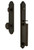 Grandeur Hardware - Arc One-Piece Handleset with D Grip and Circulaire Knob in Timeless Bronze - ARCDGRCIR - 843870