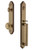 Grandeur Hardware - Arc One-Piece Handleset with D Grip and Circulaire Knob in Vintage Brass - ARCDGRCIR - 843882