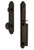 Grandeur Hardware - Arc One-Piece Handleset with D Grip and Circulaire Knob in Timeless Bronze - ARCDGRCIR - 843871