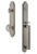 Grandeur Hardware - Arc One-Piece Dummy Handleset with D Grip and Circulaire Knob in Satin Nickel - ARCDGRCIR - 848532