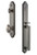 Grandeur Hardware - Arc One-Piece Handleset with D Grip and Eden Prairie Knob in Antique Pewter - ARCDGREDN - 843895