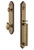 Grandeur Hardware - Arc One-Piece Handleset with D Grip and Eden Prairie Knob in Vintage Brass - ARCDGREDN - 843943