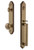 Grandeur Hardware - Arc One-Piece Handleset with D Grip and Fifth Avenue Knob in Vintage Brass - ARCDGRFAV - 844003