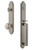 Grandeur Hardware - Arc One-Piece Dummy Handleset with D Grip and Fifth Avenue Knob in Satin Nickel - ARCDGRFAV - 848582
