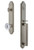 Grandeur Hardware - Arc One-Piece Handleset with D Grip and Fontainebleau Knob in Satin Nickel - ARCDGRFON - 844040