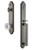 Grandeur Hardware - Arc One-Piece Dummy Handleset with D Grip and Fontainebleau Knob in Antique Pewter - ARCDGRFON - 848597