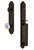 Grandeur Hardware - Arc One-Piece Dummy Handleset with D Grip and Fontainebleau Knob in Timeless Bronze - ARCDGRFON - 848612