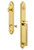 Grandeur Hardware - Arc One-Piece Handleset with D Grip and Georgetown Lever in Lifetime Brass - ARCDGRGEO - 846823