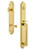 Grandeur Hardware - Arc One-Piece Dummy Handleset with D Grip and Georgetown Lever in Lifetime Brass - ARCDGRGEO - 849741
