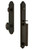 Grandeur Hardware - Arc One-Piece Dummy Handleset with D Grip and Grande Victorian Knob in Timeless Bronze - ARCDGRGVC - 848637