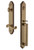 Grandeur Hardware - Arc One-Piece Dummy Handleset with D Grip and Newport Lever in Vintage Brass - ARCDGRNEW - 849805