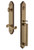 Grandeur Hardware - Arc One-Piece Dummy Handleset with D Grip and Newport Lever in Vintage Brass - ARCDGRNEW - 849801