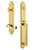 Grandeur Hardware - Arc One-Piece Dummy Handleset with D Grip and Newport Lever in Lifetime Brass - ARCDGRNEW - 849777