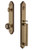 Grandeur Hardware - Arc One-Piece Dummy Handleset with D Grip and Parthenon Knob in Vintage Brass - ARCDGRPAR - 848692