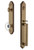 Grandeur Hardware - Arc One-Piece Handleset with D Grip and Provence Knob in Vintage Brass - ARCDGRPRO - 844303