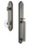 Grandeur Hardware - Arc One-Piece Handleset with D Grip and Provence Knob in Antique Pewter - ARCDGRPRO - 844256