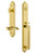 Grandeur Hardware - Arc One-Piece Dummy Handleset with D Grip and Portofino Lever in Lifetime Brass - ARCDGRPRT - 849821