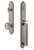 Grandeur Hardware - Arc One-Piece Dummy Handleset with D Grip and Soleil Knob in Satin Nickel - ARCDGRSOL - 848732