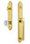 Grandeur Hardware - Arc One-Piece Dummy Handleset with D Grip and Versailles Knob in Lifetime Brass - ARCDGRVER - 848752