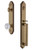 Grandeur Hardware - Arc One-Piece Dummy Handleset with D Grip and Versailles Knob in Vintage Brass - ARCDGRVER - 848767