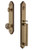 Grandeur Hardware - Arc One-Piece Dummy Handleset with D Grip and Windsor Knob in Vintage Brass - ARCDGRWIN - 848792