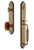 Grandeur Hardware - Arc One-Piece Dummy Handleset with F Grip and Baguette Amber Knob in Vintage Brass - ARCFGRBCA - 848366
