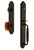 Grandeur Hardware - Arc One-Piece Dummy Handleset with F Grip and Baguette Amber Knob in Timeless Bronze - ARCFGRBCA - 848361