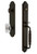 Grandeur Hardware - Arc One-Piece Handleset with F Grip and Baguette Clear Crystal Knob in Timeless Bronze - ARCFGRBCC - 843515