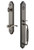 Grandeur Hardware - Arc One-Piece Handleset with F Grip and Bellagio Lever in Antique Pewter - ARCFGRBEL - 846666