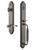 Grandeur Hardware - Arc One-Piece Handleset with F Grip and Bellagio Lever in Antique Pewter - ARCFGRBEL - 846662