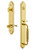 Grandeur Hardware - Arc One-Piece Dummy Handleset with F Grip and Bellagio Lever in Lifetime Brass - ARCFGRBEL - 849702