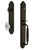 Grandeur Hardware - Arc One-Piece Handleset with F Grip and Biarritz Knob in Timeless Bronze - ARCFGRBIA - 843574