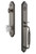 Grandeur Hardware - Arc One-Piece Handleset with F Grip and Chambord Knob in Antique Pewter - ARCFGRCHM - 843780