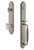 Grandeur Hardware - Arc One-Piece Dummy Handleset with F Grip and Chambord Knob in Satin Nickel - ARCFGRCHM - 848506