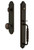 Grandeur Hardware - Arc One-Piece Dummy Handleset with F Grip and Fifth Avenue Knob in Timeless Bronze - ARCFGRFAV - 848586
