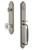 Grandeur Hardware - Arc One-Piece Handleset with F Grip and Fontainebleau Knob in Satin Nickel - ARCFGRFON - 844045