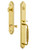 Grandeur Hardware - Arc One-Piece Dummy Handleset with F Grip and Georgetown Lever in Lifetime Brass - ARCFGRGEO - 849738
