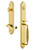 Grandeur Hardware - Arc One-Piece Handleset with F Grip and Newport Lever in Lifetime Brass - ARCFGRNEW - 846924