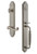 Grandeur Hardware - Arc One-Piece Handleset with F Grip and Newport Lever in Satin Nickel - ARCFGRNEW - 846950