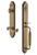 Grandeur Hardware - Arc One-Piece Dummy Handleset with F Grip and Newport Lever in Vintage Brass - ARCFGRNEW - 849806