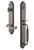 Grandeur Hardware - Arc One-Piece Dummy Handleset with F Grip and Newport Lever in Antique Pewter - ARCFGRNEW - 849774